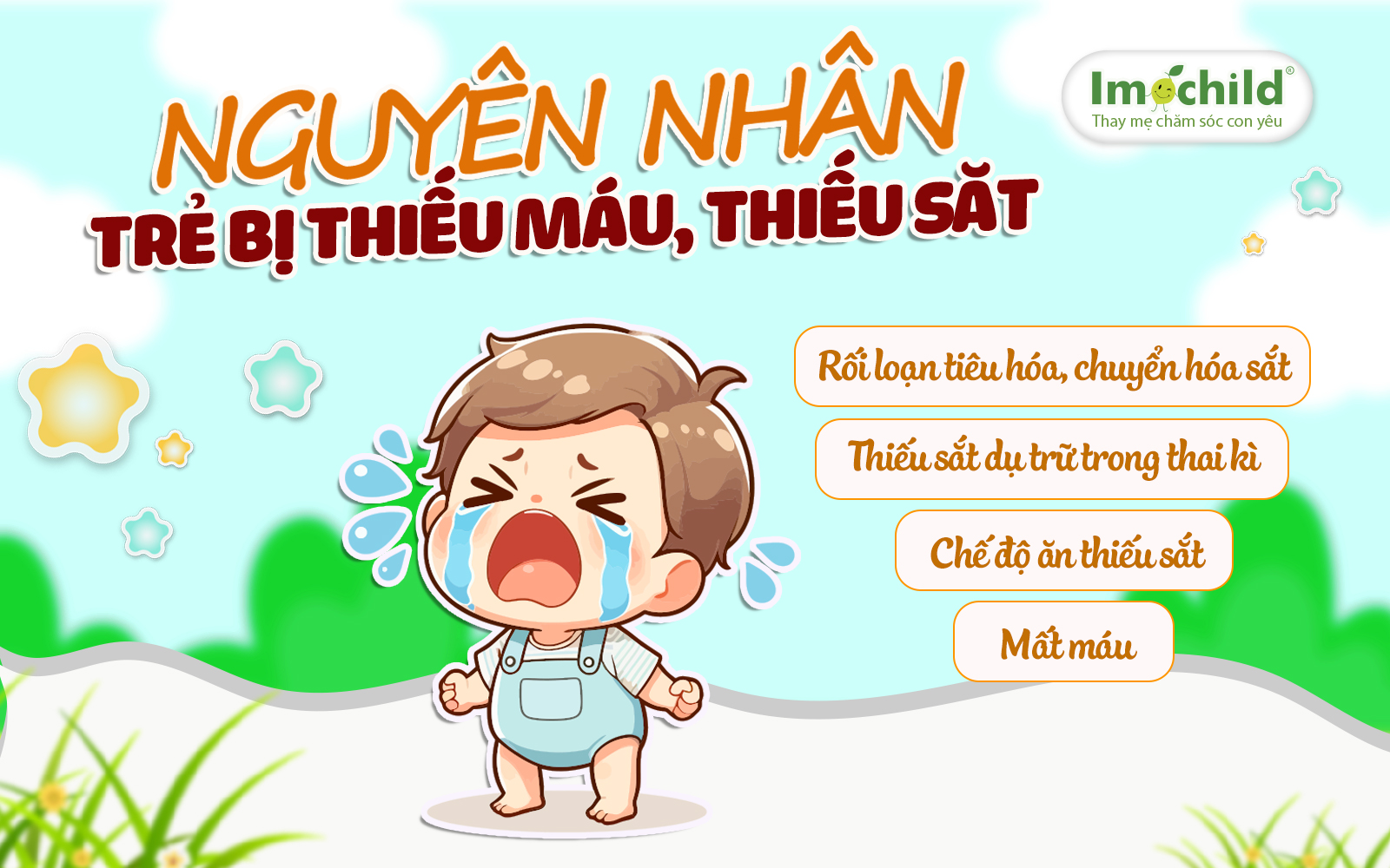 Nguyên nhân trẻ bị thiếu máu thiếu sắt